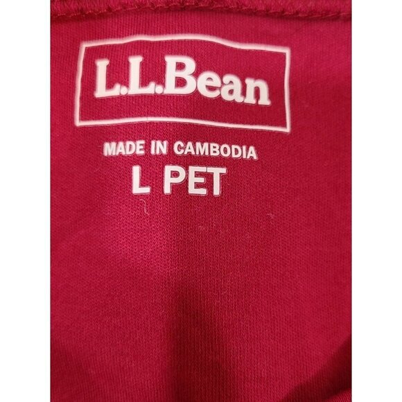 L.L. Bean Shirt Women's Large Cranberry Red Basic Long Sleeve Tee Shirt Thick - Picture 3 of 5